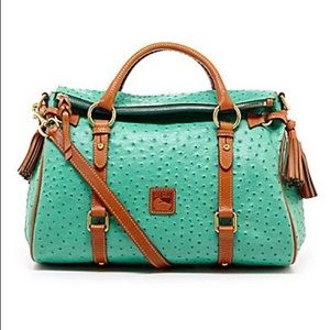 Dooney Florentine Ostrich Seafoam New!